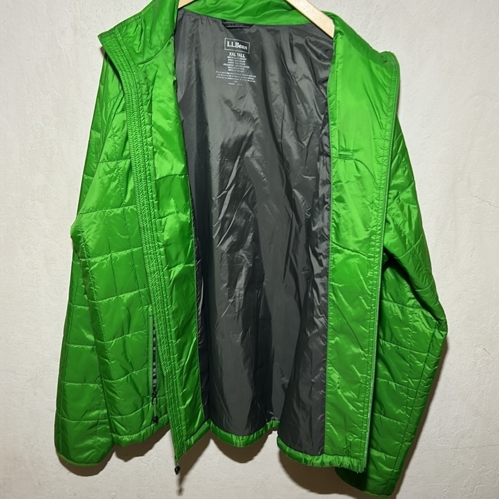 L.L. Bean Men's Kelly Green PrimaLoft Jacket Size XXL Tall - Picture 4 of 10